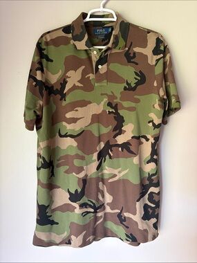 Polo Ralph Lauren Men's Camo Mesh Classic-Fit Polo Shirt